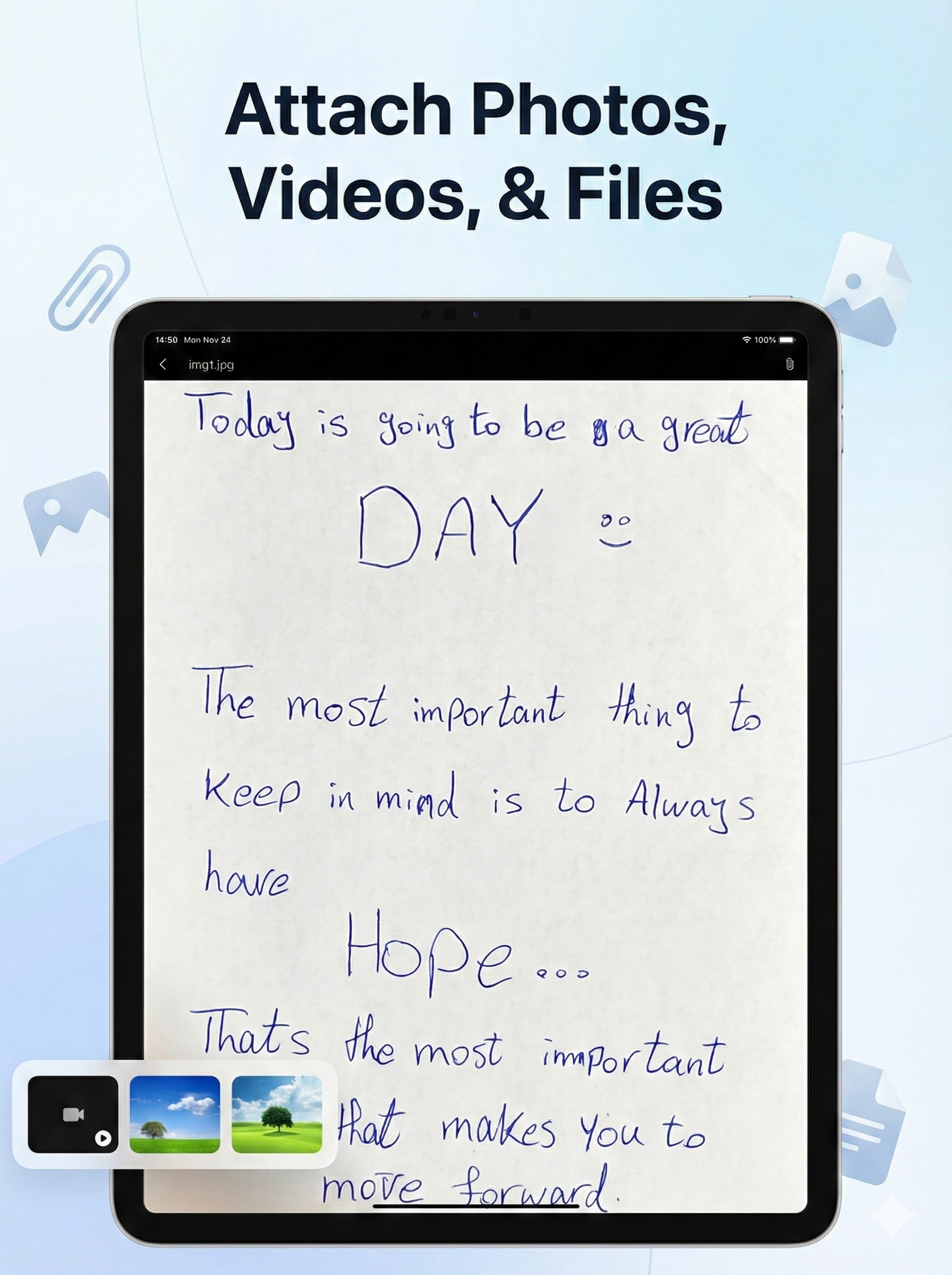 Noton Scanner iPad - Document with attachments
